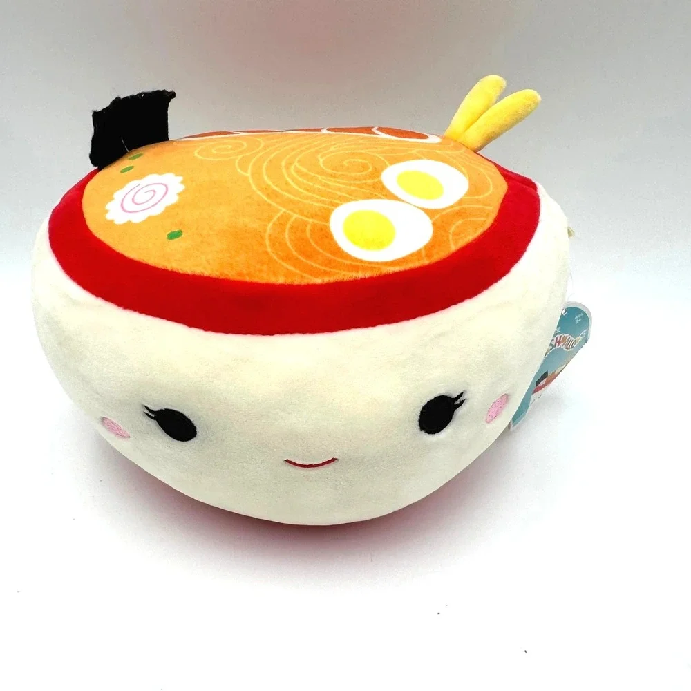 SQUISHMALLOWS NWT Raisy Ramen Bowl Plush Foodie‎ Stuffed Animal Snack Tags Crew